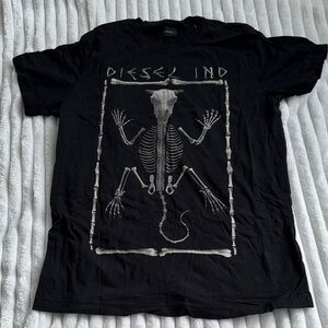 Diesel Black Skeleton Graphic Tee